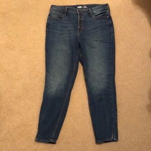 High-Rise Button-Fly Rockstar Ankle Jeans